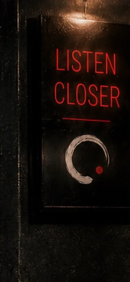 Listen Closer sign with the AMPD mark